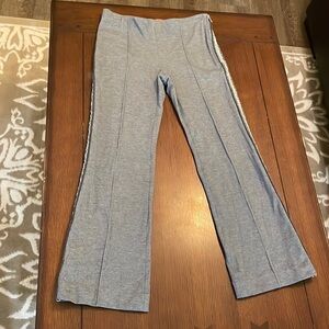 Vilagallo Knit Pant. Tuxedo stripe with pearl beads and sparkly thread. Size 38